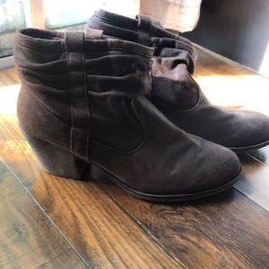 Brown simple booties